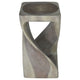 Haussmann Original Twist Pedestal Side Table, Grey, 12 x 12 x 23 in H