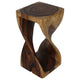 Haussmann® Original Wood Twist Stool 12 X 12 X 23 In High Walnut Oil