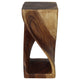 Haussmann Original Twist Pedestal Side Table, Walnut, 12 x 12 x 26 in H