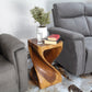 Haussmann Original Twist Pedestal Side Table, Walnut, 14 x 14 x 23 in H, in a room