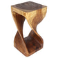 Haussmann Original Twist Pedestal Side Table, Walnut, 14 x 14 x 26 in H