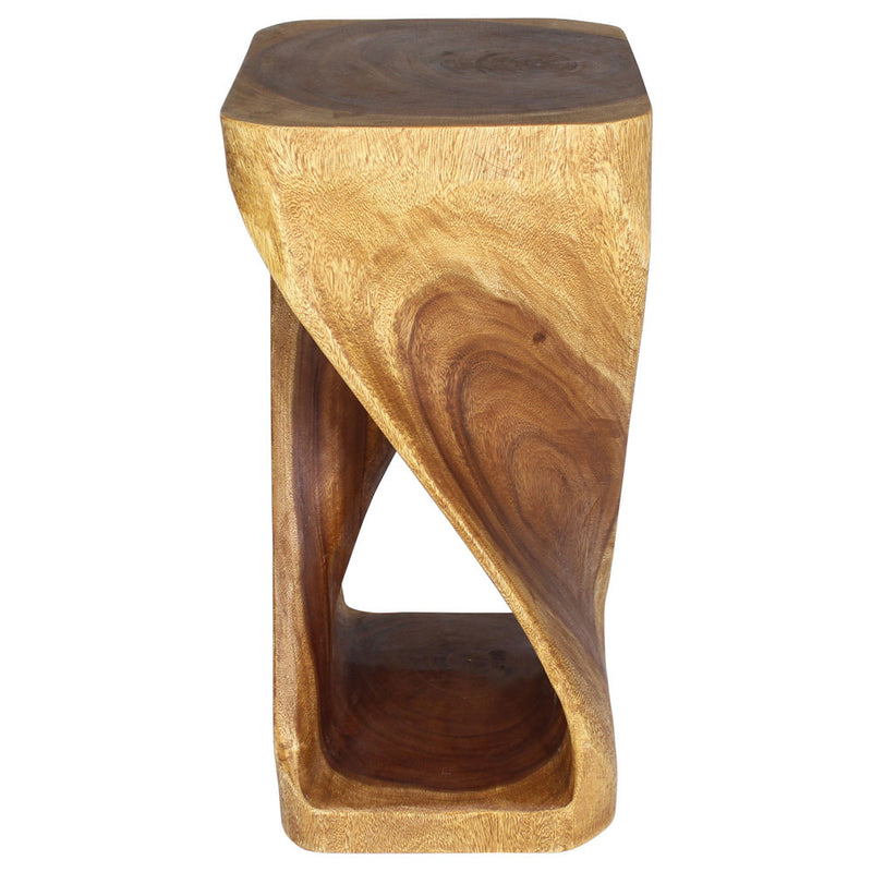 Haussmann® Original Wood Twist Stool 14 X 14 X 30 In High Walnut Oil