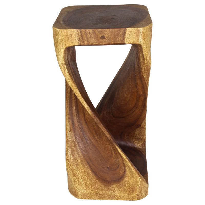 Haussmann® Original Wood Twist Stool 14 X 14 X 30 In High Walnut Oil