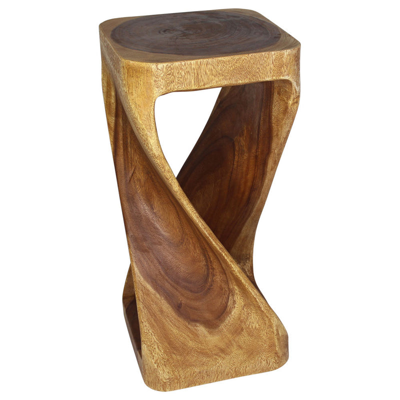 Haussmann® Original Wood Twist Stool 14 X 14 X 30 In High Walnut Oil