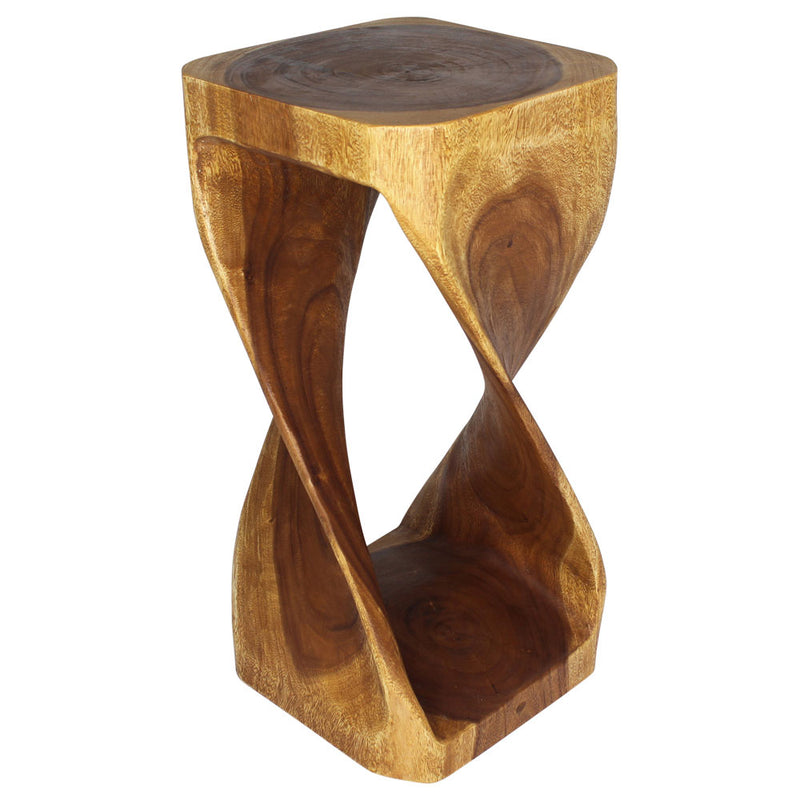 Haussmann® Original Wood Twist Stool 14 X 14 X 30 In High Walnut Oil