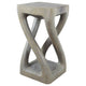 Haussmann® Wood Vine Twist Stool Accent Table 12 in x 22 in H Grey Oil