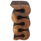 Haussmann Big Wave Solid Wood Accent Table - 12 x 14 x 30 in - Walnut