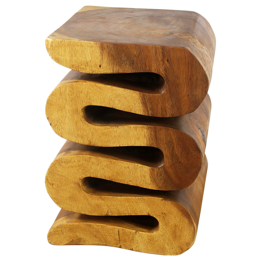 Haussmann® Wood Wave Verve Accent Snake Table 14x14x20 in H Oak Oil