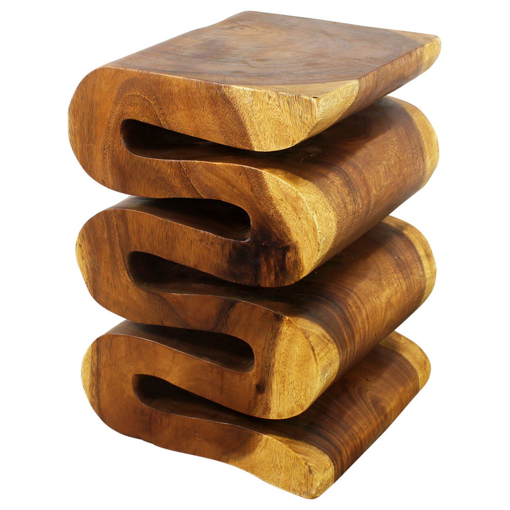 Haussmann® Wood Wave Verve Accent Snake Table 14x14x20 in H Oak Oil