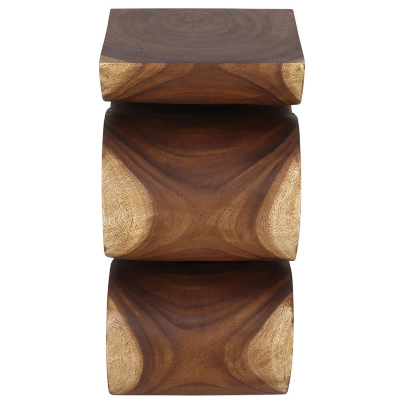 Haussmann® Wood Wave BR Verve Accent Snake Table 12 x 14 x 25 in H Walnut Oil