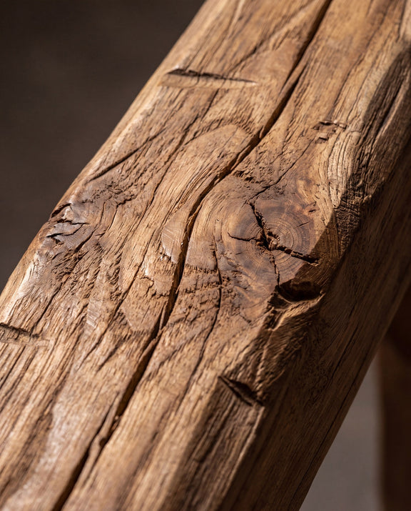 Hand carved detail, teak towel ladder