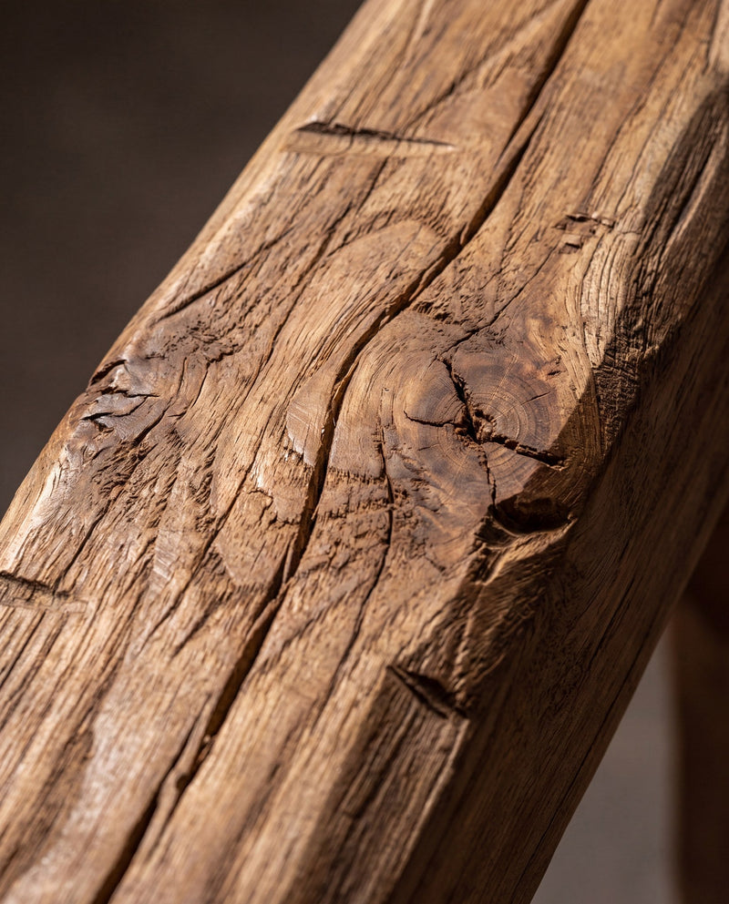 Hand carved detail, teak towel ladder
