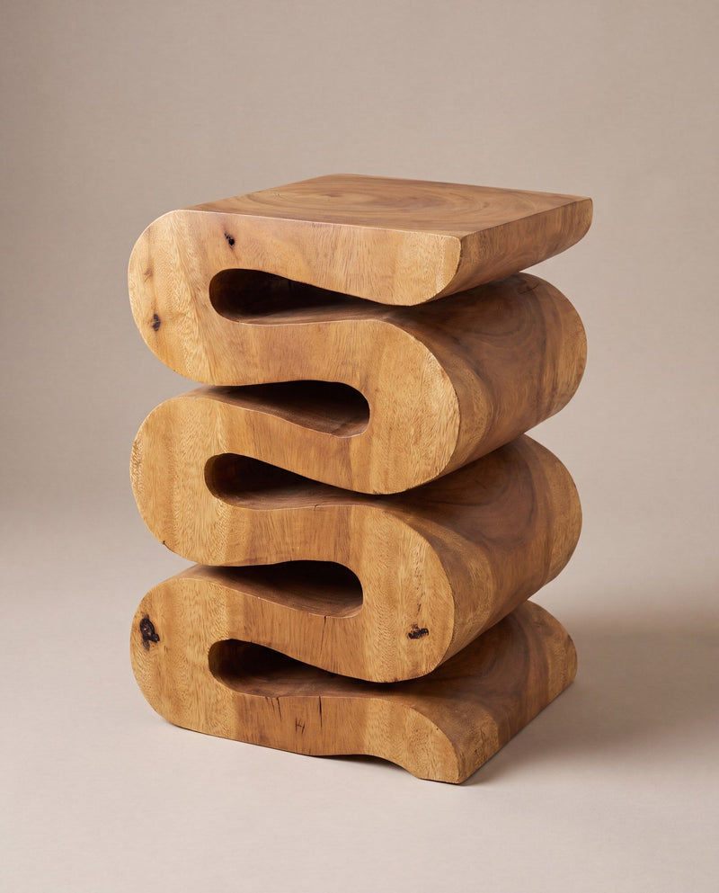 Wave Verve snake table, walnut, studio hero