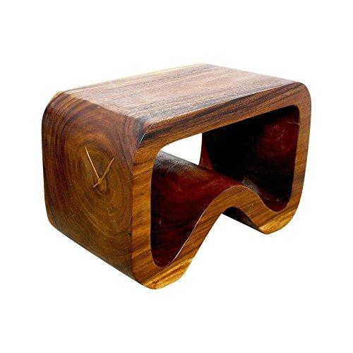 Haussmann® Wood B Bench 24 in x 13.5 x 15 inch High Walnut Oil - Haussmann Inc
