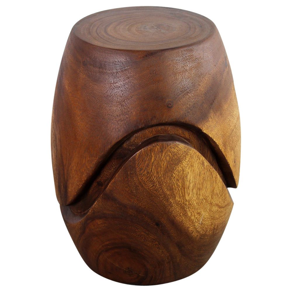 Haussmann® Wood Barrel Puzzle stand 14Dx18 in H (10 in Flats) Walnut Oil