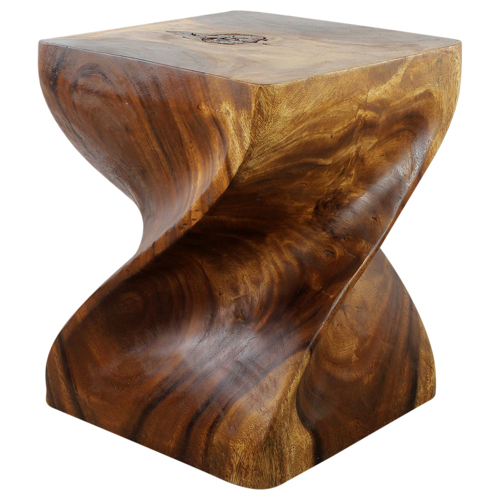 Haussmann® Wood Big Twist Coffee Table 16 in SQ x 20 in High Walnut Oil