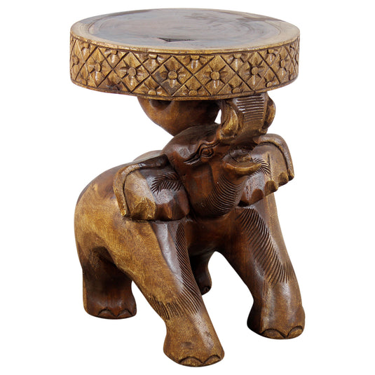 Image Haussmann Wood Chang End Table 15 D x 20 inch Height Walnut Oil