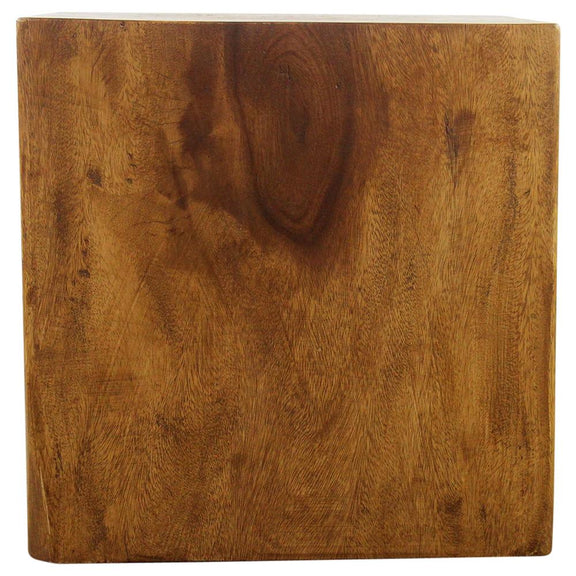 Haussmann® Wood Cube Table 18 in SQ x 18 in High Hollow inside Oak Oil - Haussmann Inc