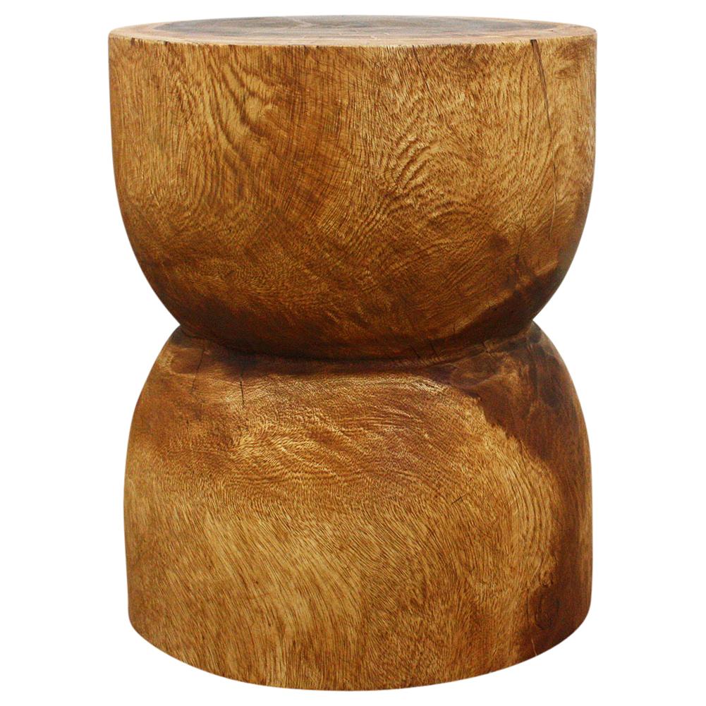 Haussmann® Wood D Bell End Table 16 in DIA x 20 inch High Walnut Oil - Haussmann Inc