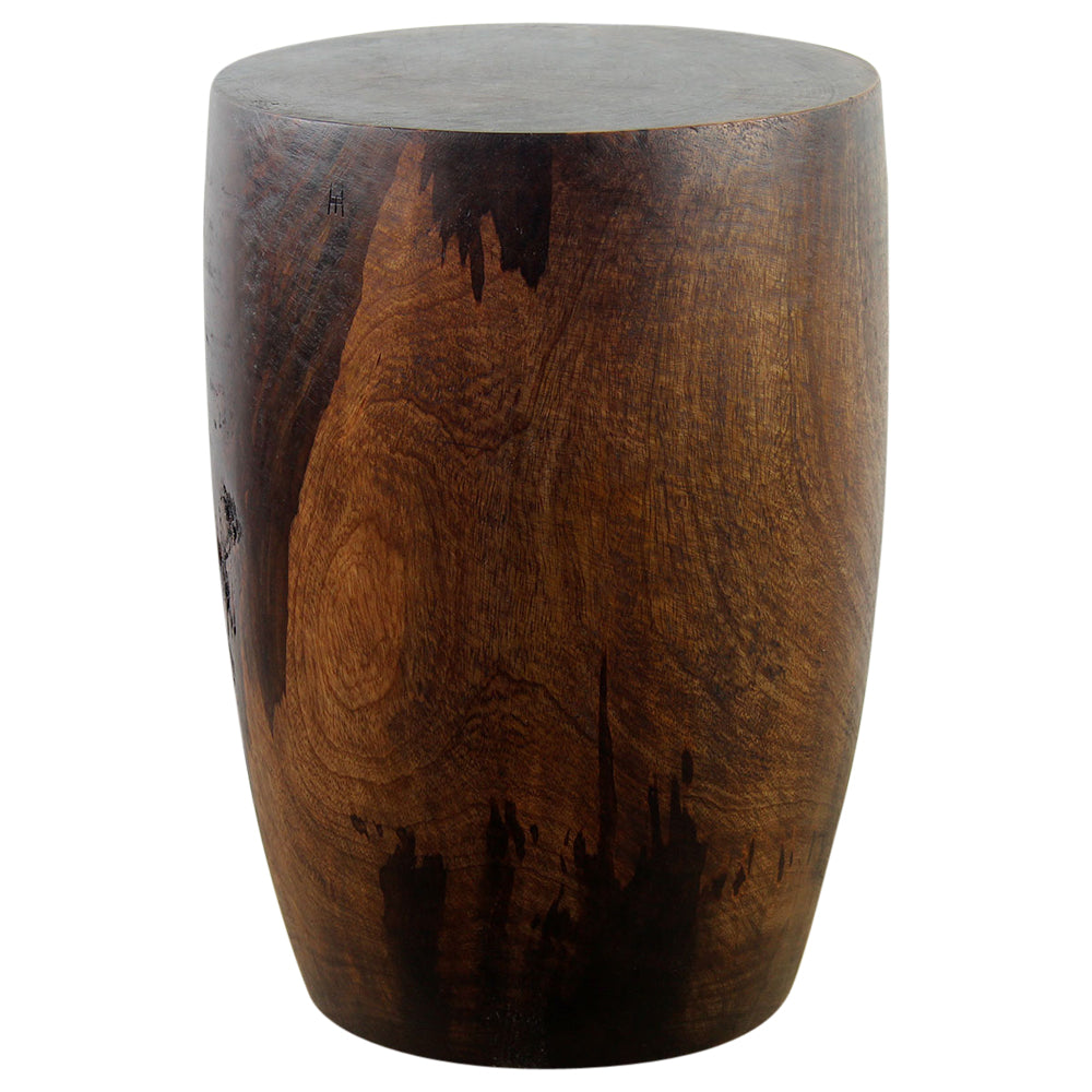 Haussmann® Mango Wood Merlot End table 15 in D x 20 in High Mocha Oil