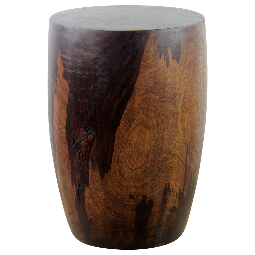 Haussmann® Mango Wood Merlot End table 15 in D x 20 in High Mocha Oil
