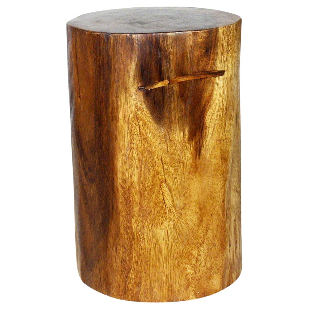 Haussmann® Wood Stump Stool or Stand 11-14 in DIA x 18 in H Walnut Oil