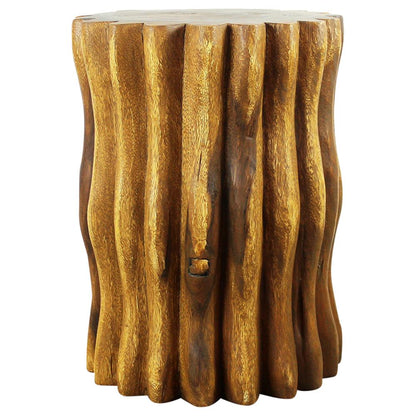 Haussmann® Wood Stump End Table Mangrove Root 15 in Dx 20 in H Oak Oil - Haussmann Inc