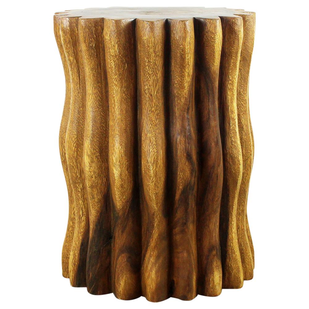 Haussmann® Wood Stump End Table Mangrove Root 15 in Dx 20 in H Oak Oil - Haussmann Inc