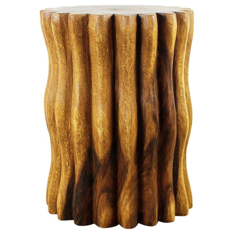 Haussmann® Wood Stump End Table Mangrove Root 15 in Dx 20 in H Oak Oil - Haussmann Inc