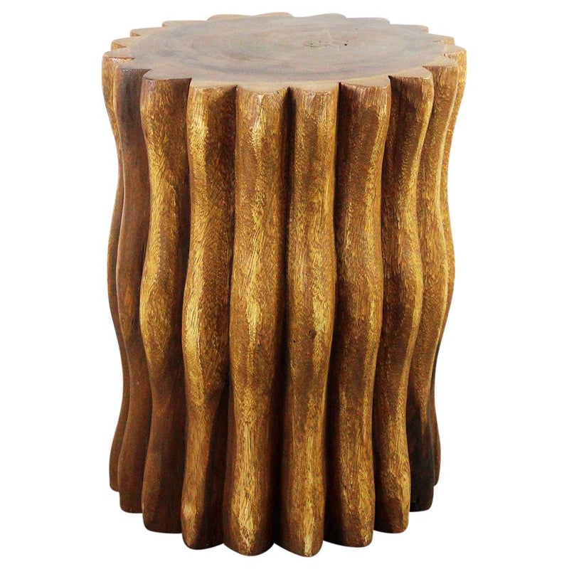 Haussmann® Wood Stump End Table Mangrove Root 15 in Dx 20 in H Oak Oil - Haussmann Inc