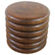 Mango Stacked Rings Accent Table 20 D x 18 in High Antique Oak Oil