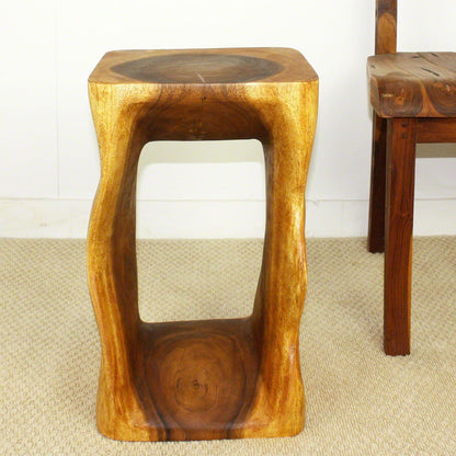 Haussmann® Wood Natural Stool End Table 12 In Sq X 20 In High Oak Oil - Haussmann Inc