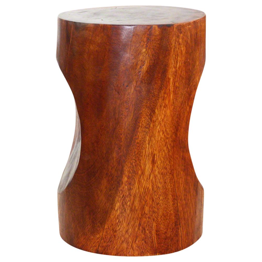 Haussmann® Wood Peephole Table Stool 13 in D x 20 in H Cherry Oil