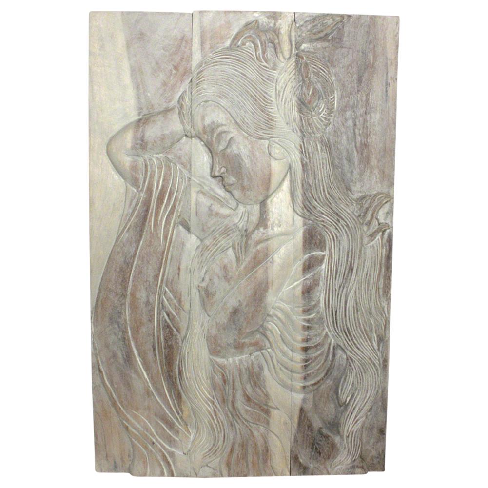 Haussmann® Wood Phuying (Woman) 24 x 36 in H Agate Grey