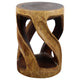 Haussmann® Round Wild Twisted Vine End Table 14 in D x 20 in H Walnut Oil