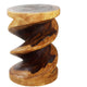 Haussmann® Wood Spiral Zig Zag End Table 15 D x 20 inch High Walnut Oil