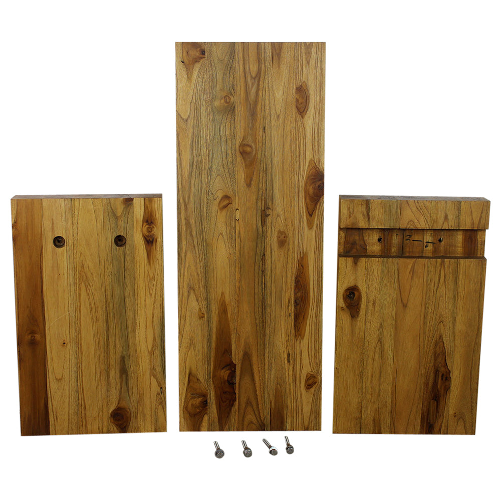 Haussmann® Teak Block Bench 36 x 12.5 x 20.5 inch High KD Oak Oil