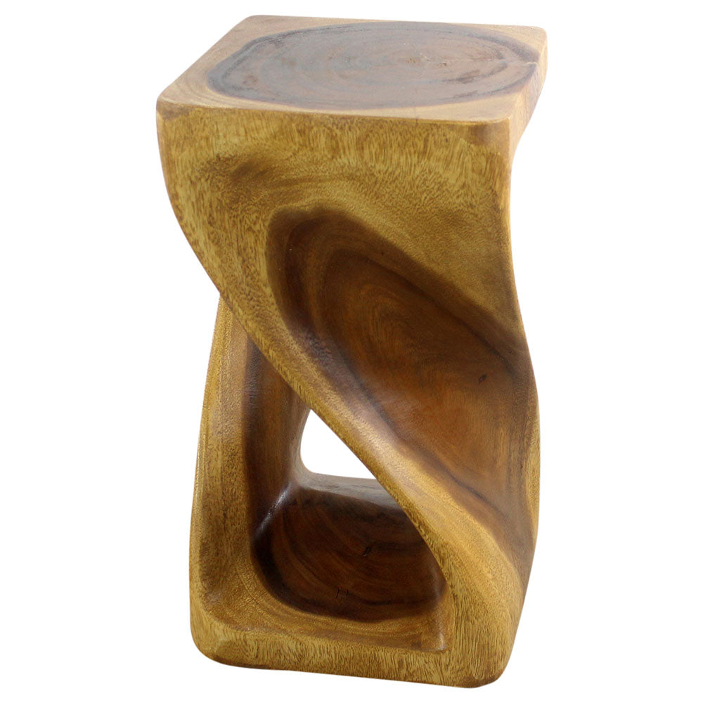 Haussmann® Original Wood Twist Stool 10 X 10 X 18 In High Oak Oil