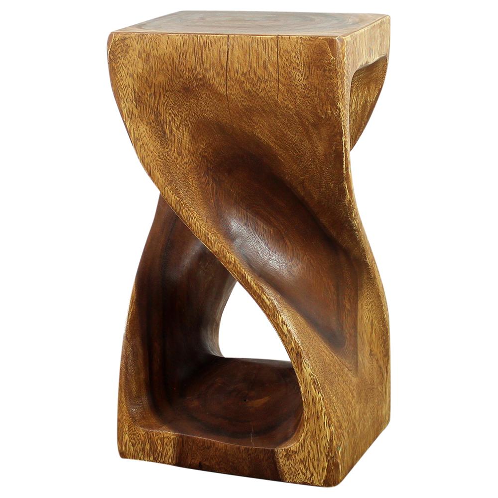 Haussmann® Original Wood Twist Stool 10 X 10 X 18 In High Walnut Oil - Haussmann Inc