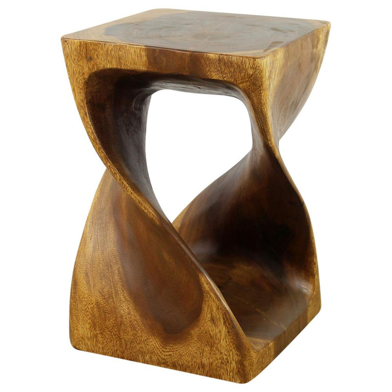 Haussmann® Original Wood Twist Stool 12 X 12 X 18 In High Oak Oil - Haussmann Inc