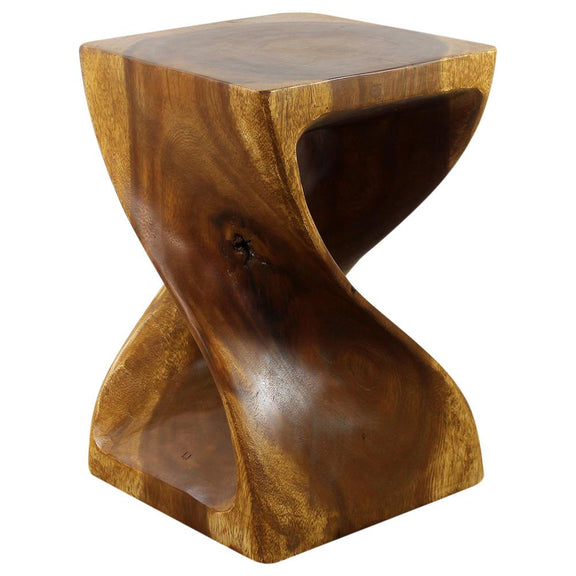 Haussmann® Original Wood Twist Stool 12 X 12 X 18 In High Oak Oil - Haussmann Inc