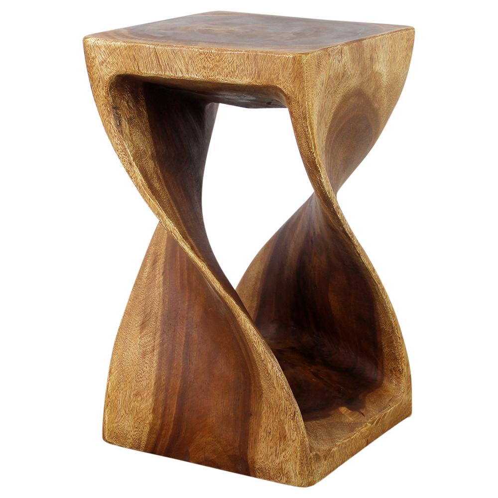 Haussmann® Original Wood Twist Stool 12 X 12 X 20 In High Oak Oil ...