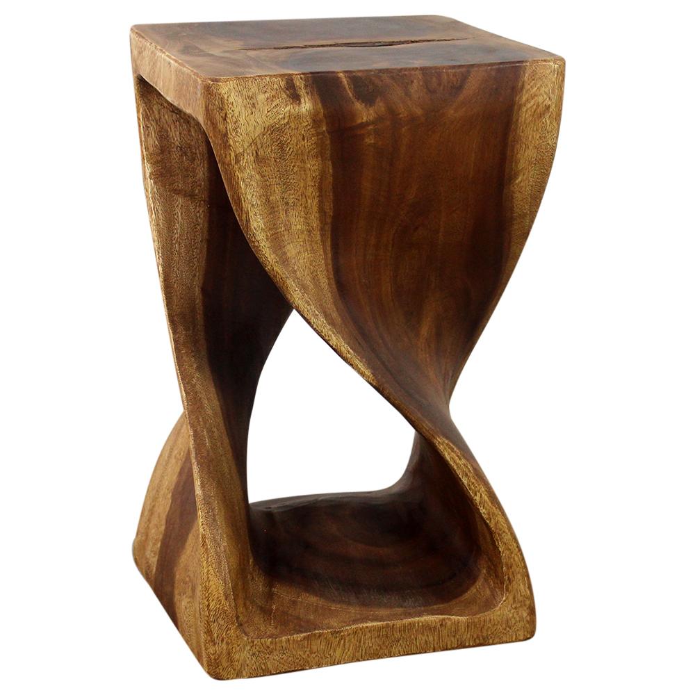 Haussmann® Original Wood Twist Stool 12 X 12 X 20 In High Oak Oil - Haussmann Inc