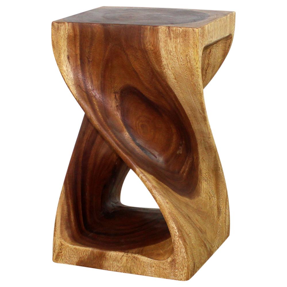 Haussmann® Original Wood Twist Stool 12 X 12 X 20 In High Walnut Oil - Haussmann Inc