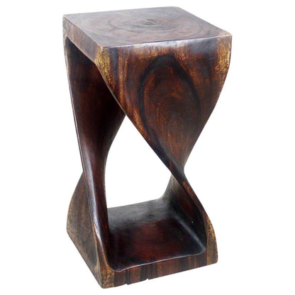 Haussmann® Original Wood Twist Stool 12 X 12 X 23 In High Mocha Oil - Haussmann Inc