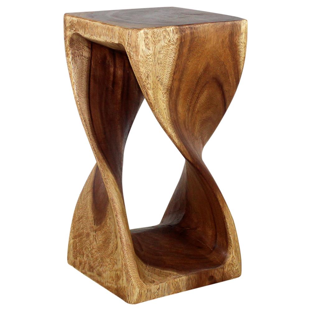 Haussmann® Original Wood Twist Stool 12 X 12 X 23 In High Walnut Oil - Haussmann Inc