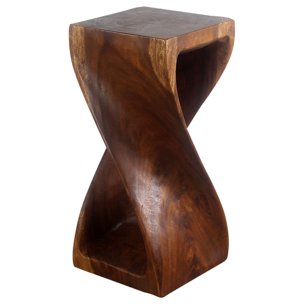 Haussmann® Original Wood Twist Stool 12 X 12 X 26 In High Walnut Oil - Haussmann Inc