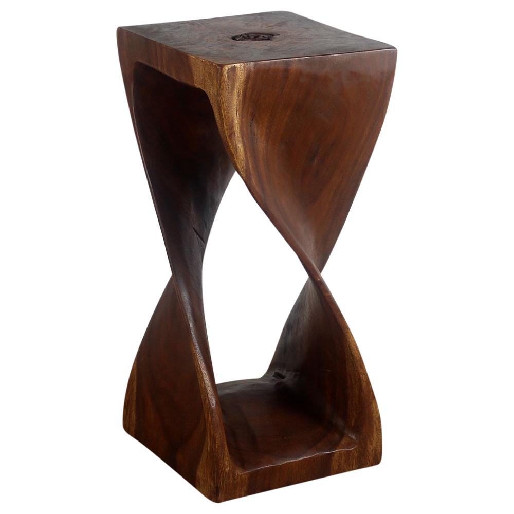 Haussmann® Original Wood Twist Stool 12 X 12 X 26 In High Walnut Oil - Haussmann Inc