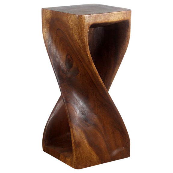 Haussmann® Original Wood Twist Stool 12 X 12 X 26 In High Walnut Oil - Haussmann Inc