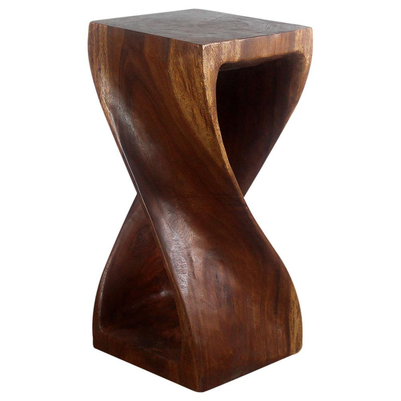 Haussmann® Original Wood Twist Stool 12 X 12 X 26 In High Walnut Oil - Haussmann Inc